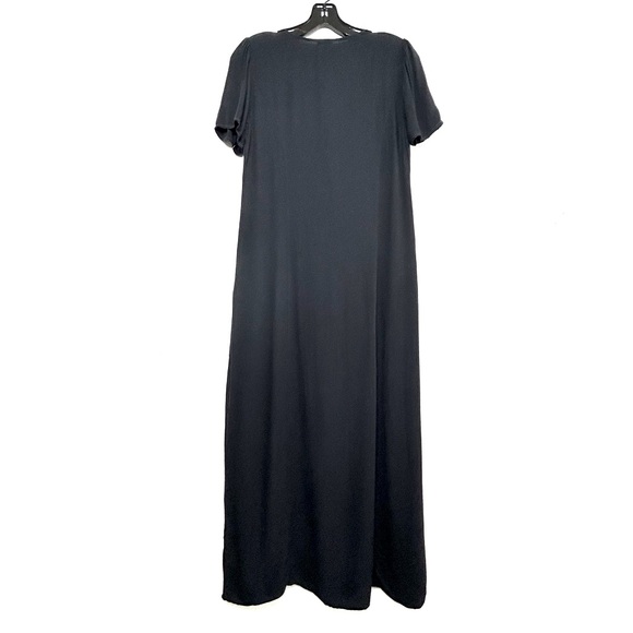 Monrow Black Button Up Flutter Sleeve Lightweight Maxi Dress - Picture 5 of 6